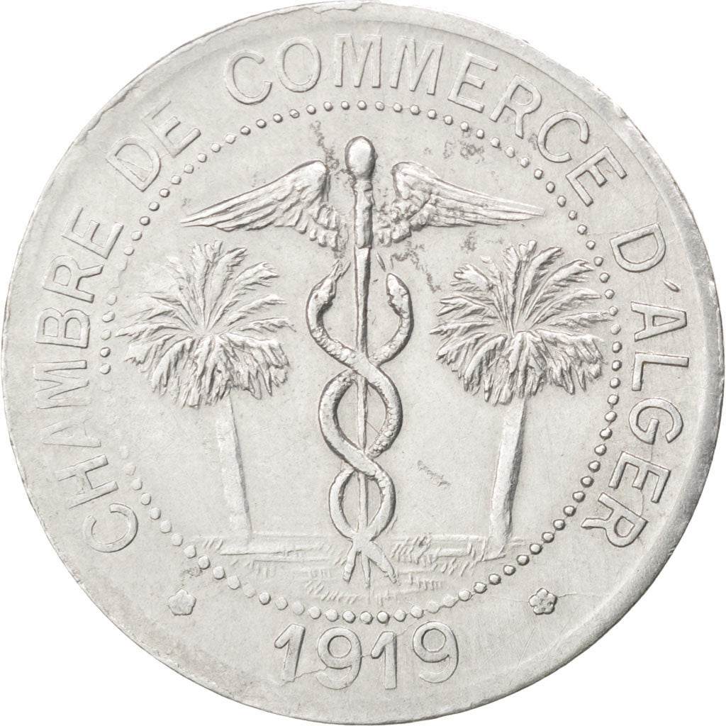 Algeria, 10 Centimes, 1919, AU(50-53), Aluminium, Elie #10.13, 1.76