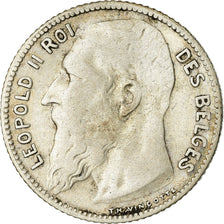 Coin, Belgium, Leopold II, Franc, 1909, VF(20-25), Silver, KM:56.1