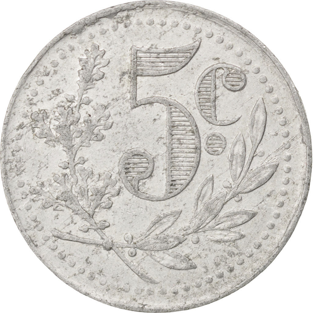Coin, Algeria, 5 Centimes, 1921, VF(30-35), Aluminium, Elie:10.16