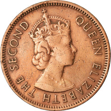 Coin, Mauritius, Elizabeth II, 2 Cents, 1962, EF(40-45), Bronze, KM:32