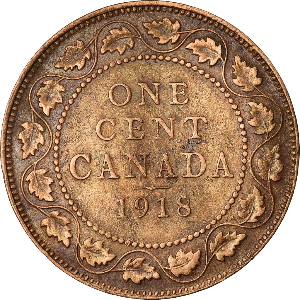 Coin, Canada, George V, Cent, 1918, Royal Canadian Mint, Ottawa, EF(40-45)