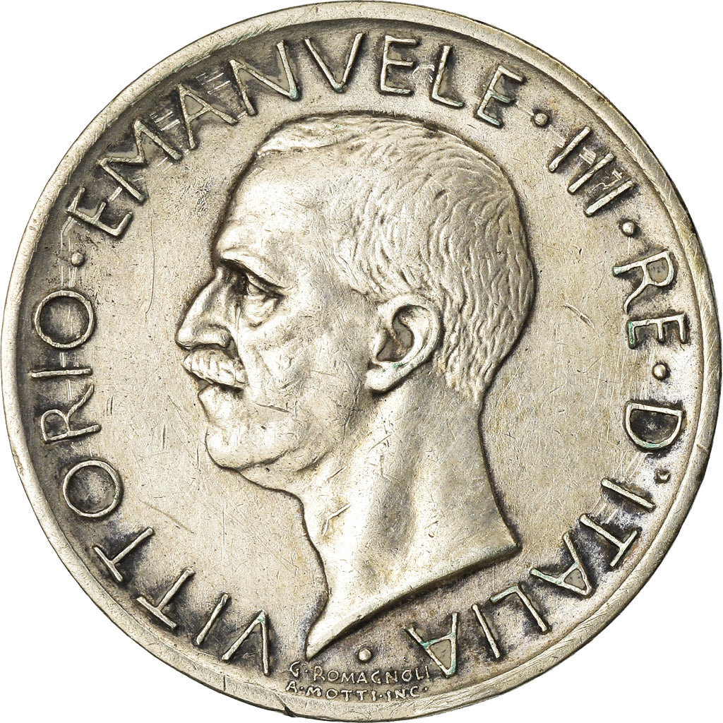 Coin, Italy, Vittorio Emanuele III, 5 Lire, 1927, Rome, AU(50-53), Silver