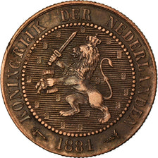 Coin, Netherlands, William III, 2-1/2 Cent, 1881, EF(40-45), Bronze, KM:108.1