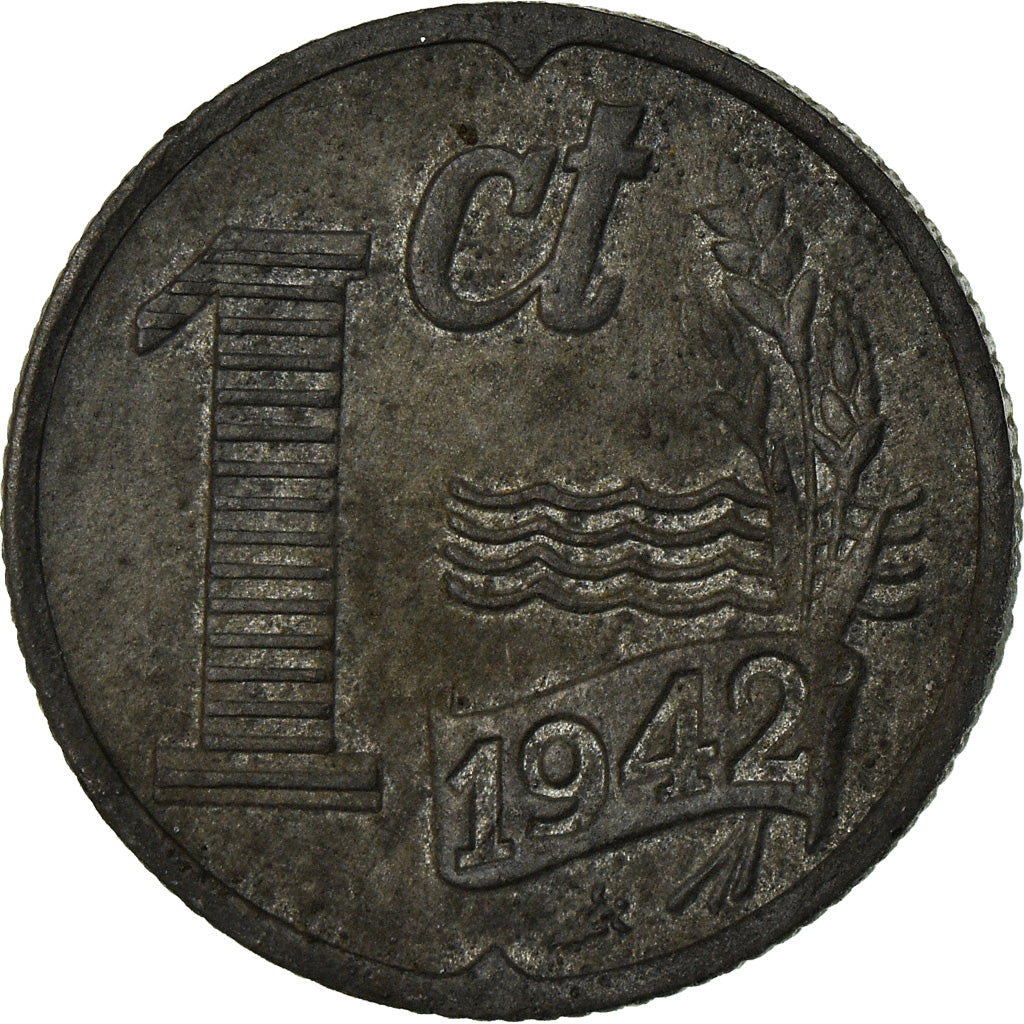 Monnaie, Pays-Bas, Wilhelmina I, Cent, 1942, TTB+, Zinc, KM:170
