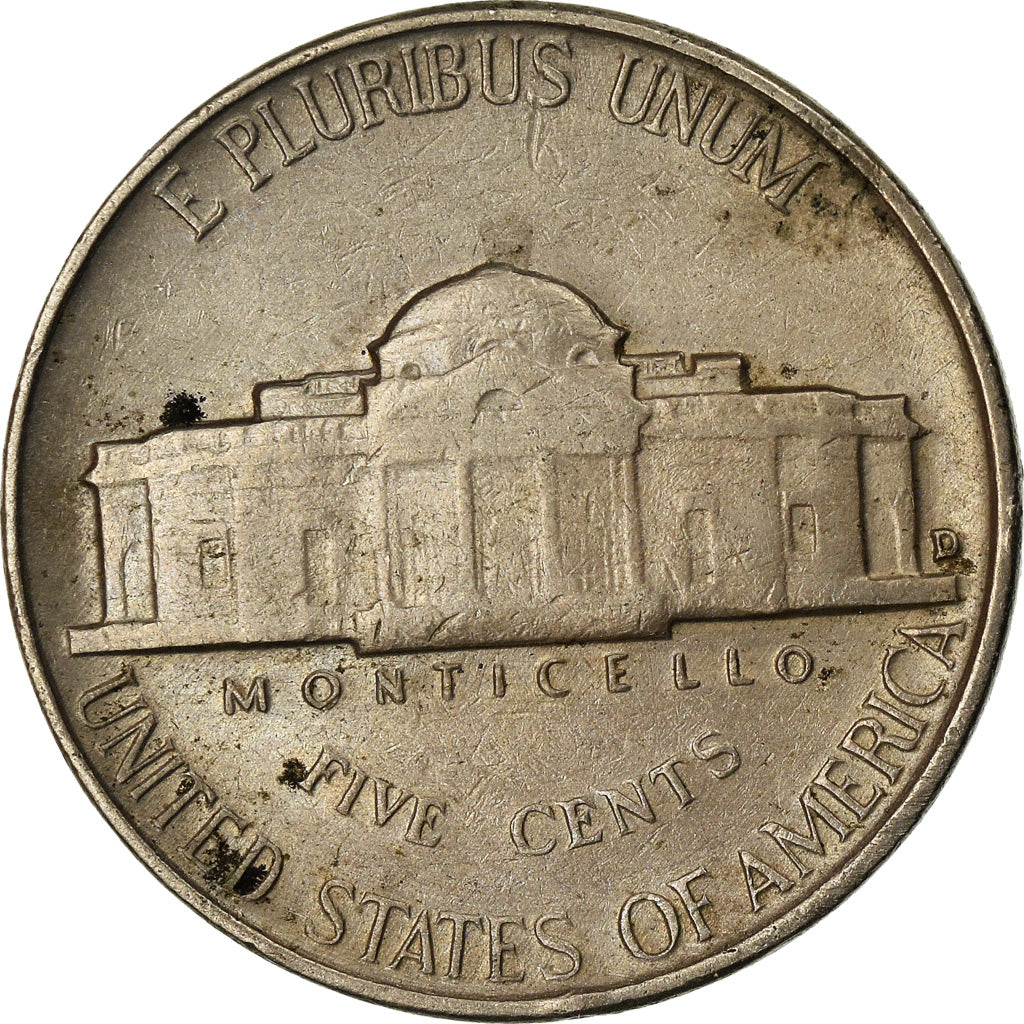 Moneta, USA, Jefferson Nickel, 5 Cents, 1954, U.S. Mint, Philadelphia