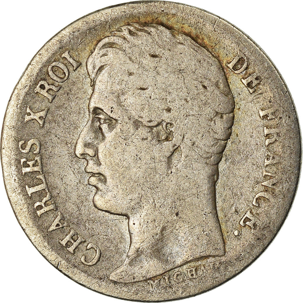 Coin, France, Charles X, 1/2 Franc, 1826, Paris, VG(8-10), Silver, KM:723.1