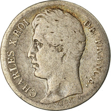 Coin, France, Charles X, 1/2 Franc, 1826, Paris, VG(8-10), Silver, KM:723.1