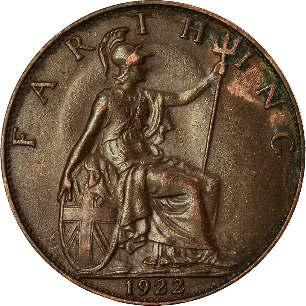 Coin, Great Britain, George V, Farthing, 1922, EF(40-45), Bronze, KM:808.2