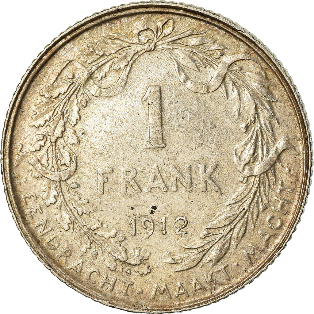 Coin, Belgium, Albert I, Franc, 1912, VF(30-35), Silver, KM:73.1