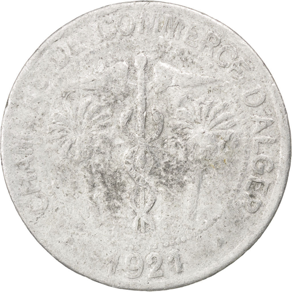 Algeria, 10 Centimes, 1921, VG(8-10), Aluminium, Elie #10.17c, 1.58