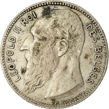 Coin, Belgium, Leopold II, Franc, 1909, EF(40-45), Silver, KM:56.1