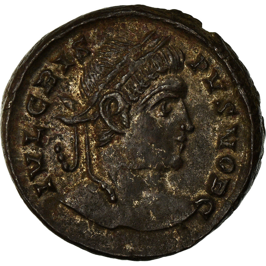 Coin, Crispus, Nummus, 323-324, London, AU(55-58), Copper, RIC:291