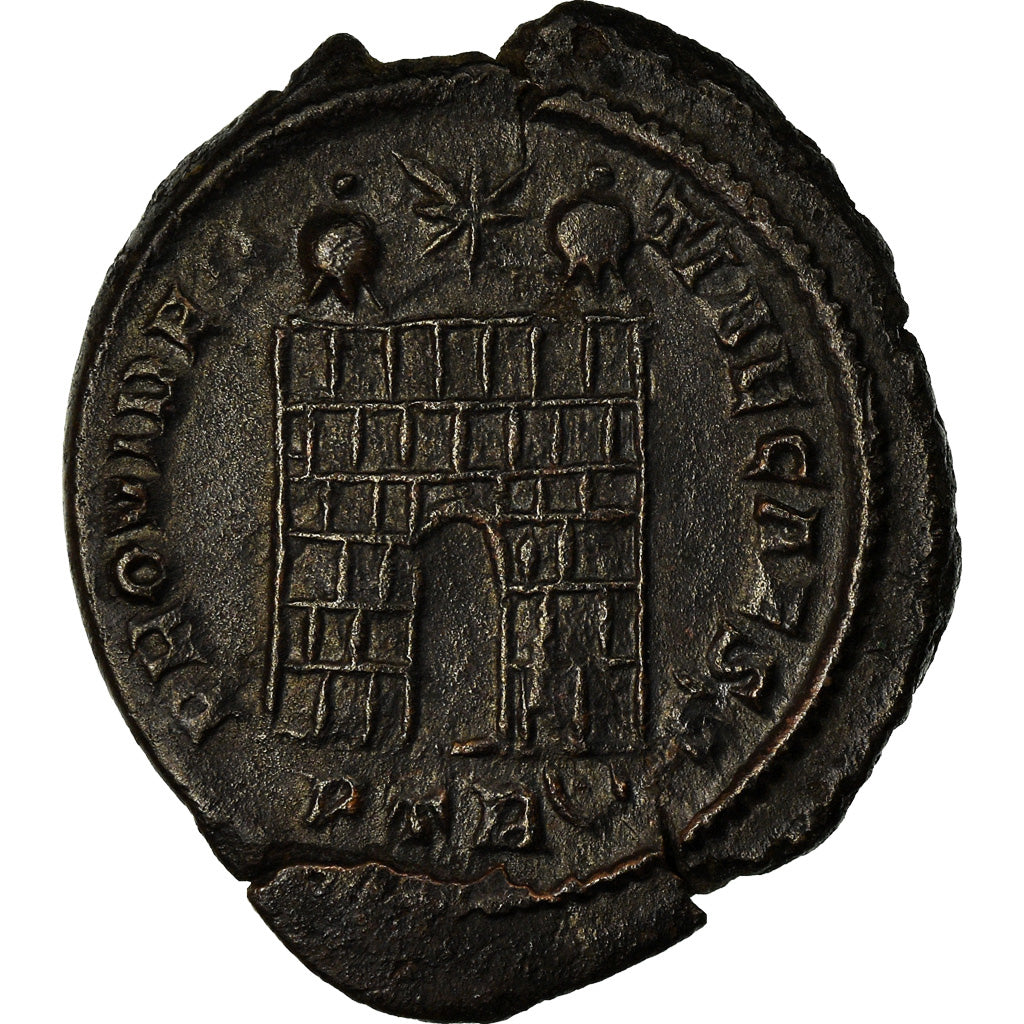 Coin, Constantius II, Nummus, 326, Trier, AU(50-53), Copper, RIC:480
