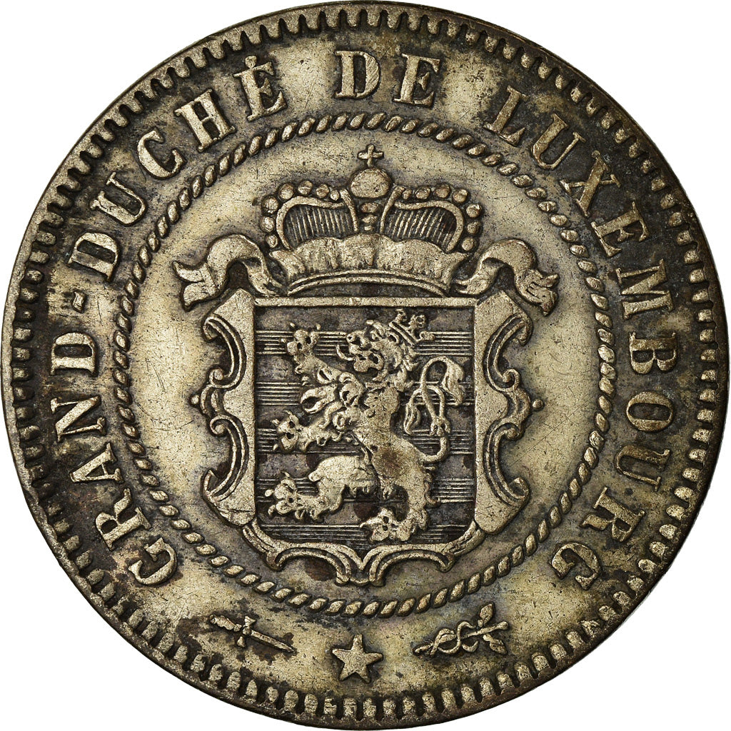 Coin, Luxembourg, William III, 5 Centimes, 1854, Utrecht, EF(40-45), Bronze