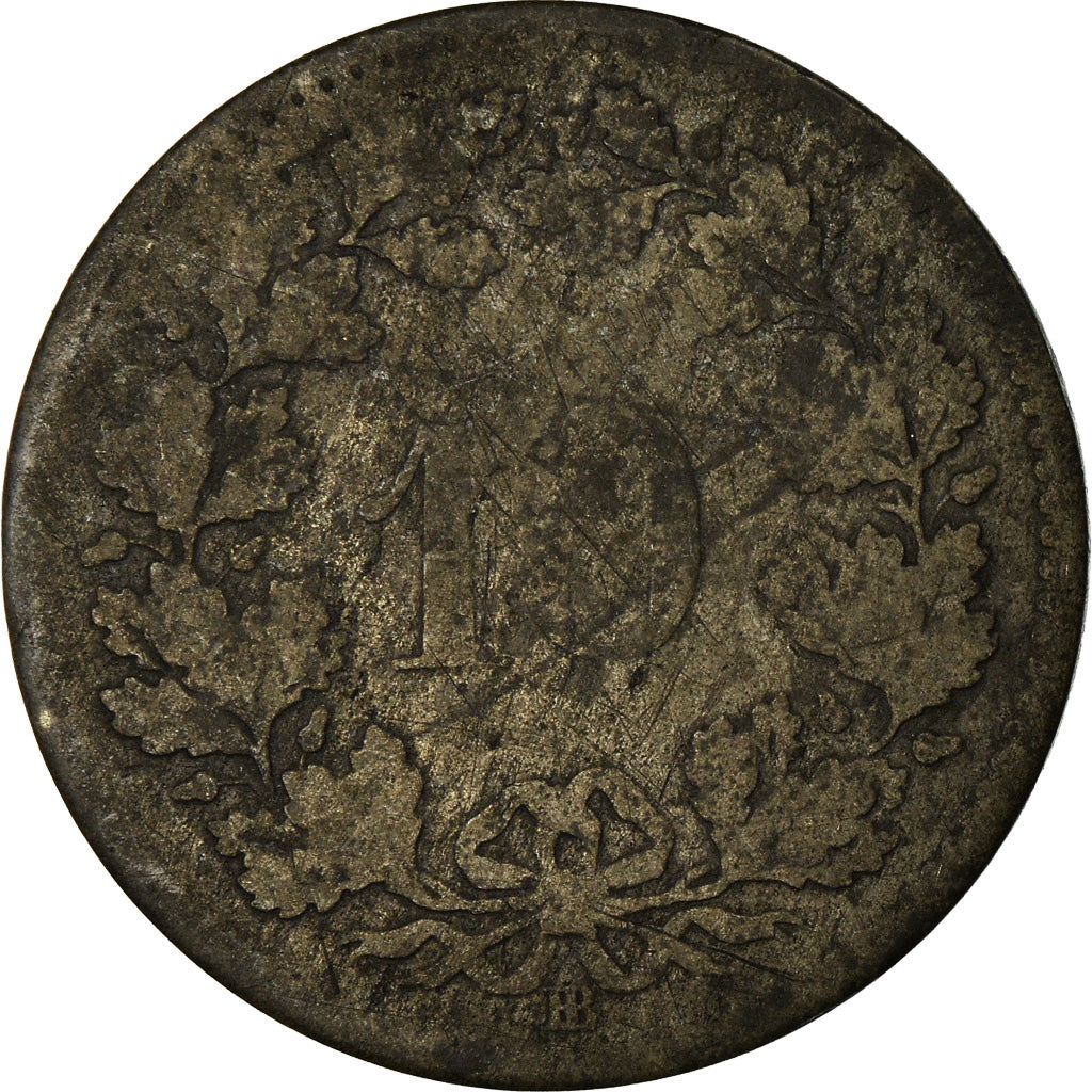 Monnaie, Suisse, 10 Rappen, 1851, Strasbourg, B+, Billon, KM:6