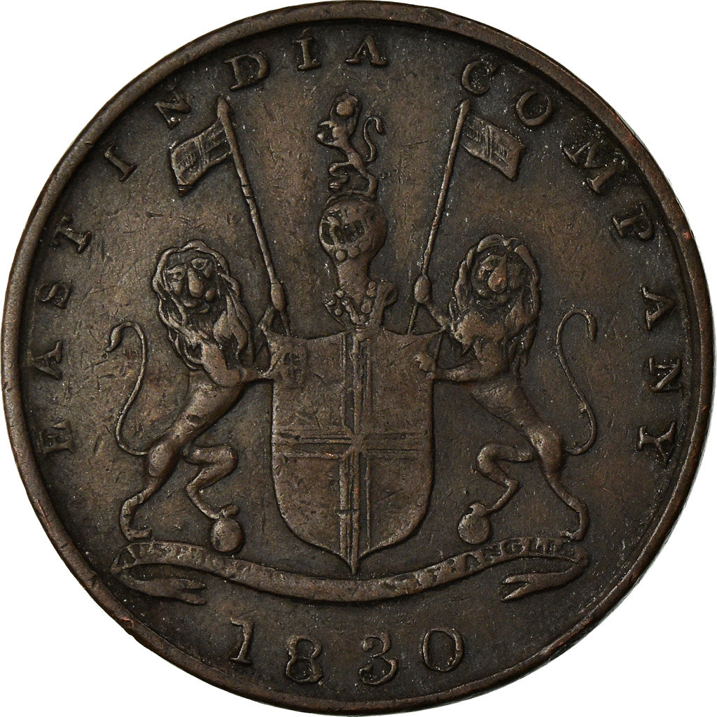 Coin, INDIA-BRITISH, BOMBAY PRESIDENCY, 1/4 Anna, Paisa, 1830, Mumbai