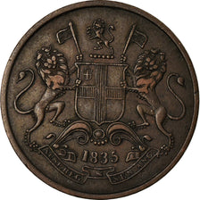 Coin, INDIA-BRITISH, 1/4 Anna, 1835, Bombay, EF(40-45), Copper, KM:446.2