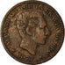 Coin, Spain, Alfonso XII, 5 Centimos, 1877, VF(30-35), Bronze, KM:674