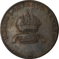Coin, ITALIAN STATES, LOMBARDY-VENETIA, 5 Centesimi, 1822, Milan, EF(40-45)
