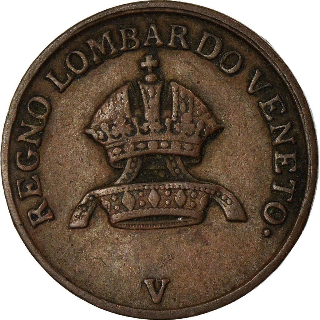 Coin, ITALIAN STATES, LOMBARDY-VENETIA, Centesimo, 1834, Venice, EF(40-45)