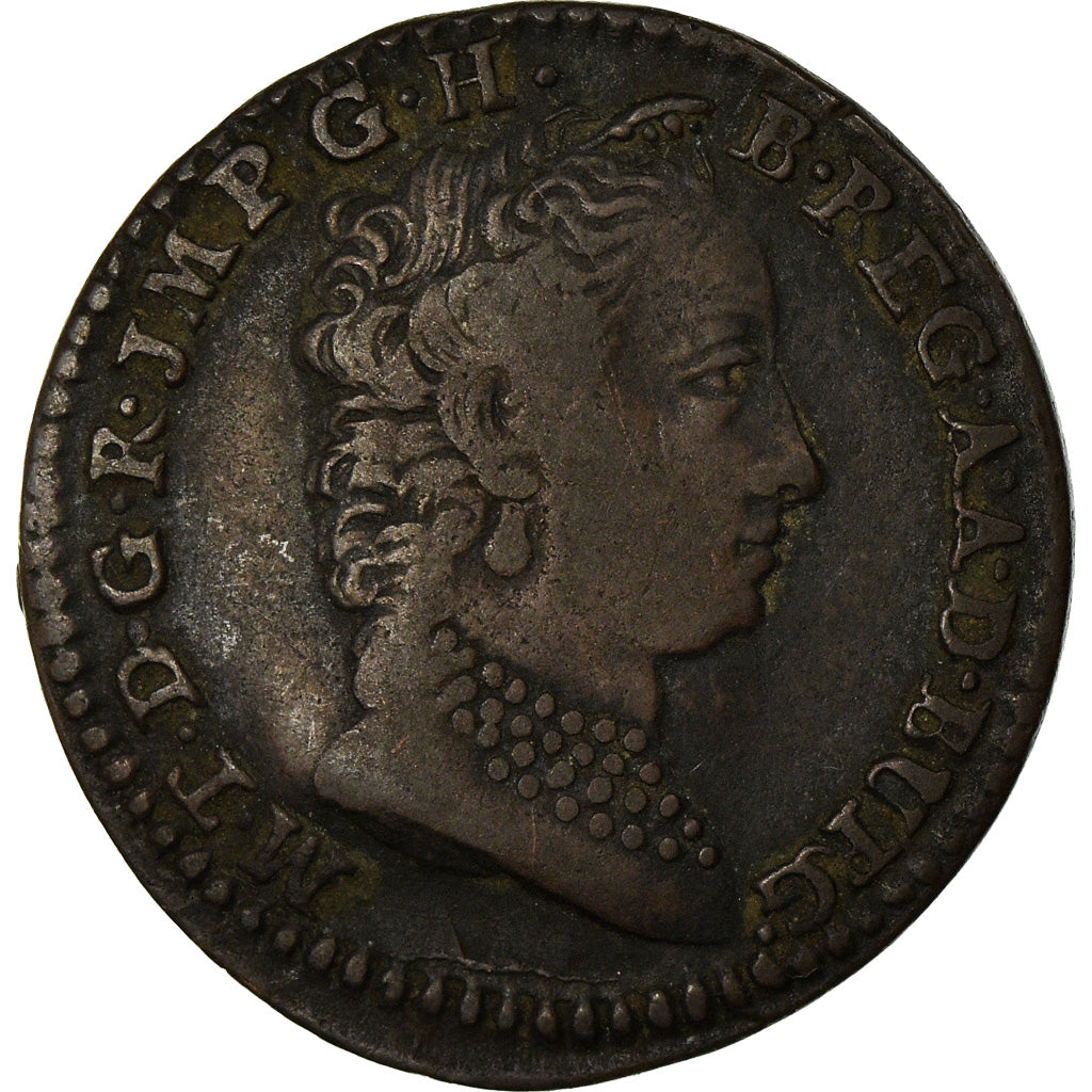 Monnaie, Belgique, Maria Theresa, Liard, 1750, Bruges, TB+, Cuivre, KM:2