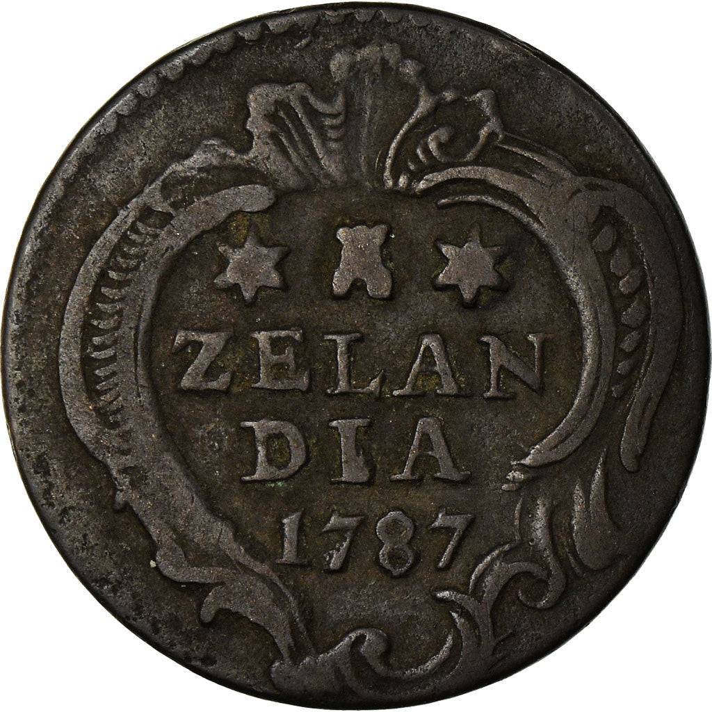 Coin, Netherlands, ZEELAND, Duit, 1787, VF(30-35), Copper, KM:101.1