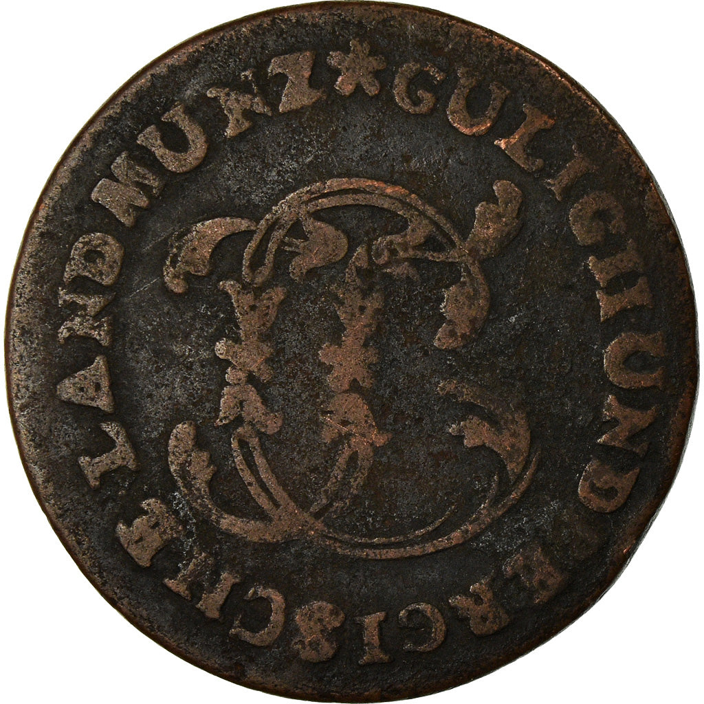Coin, German States, JULICH-BERG, Karl Theodor, 1/2 Stüber, 1794, VF(20-25)