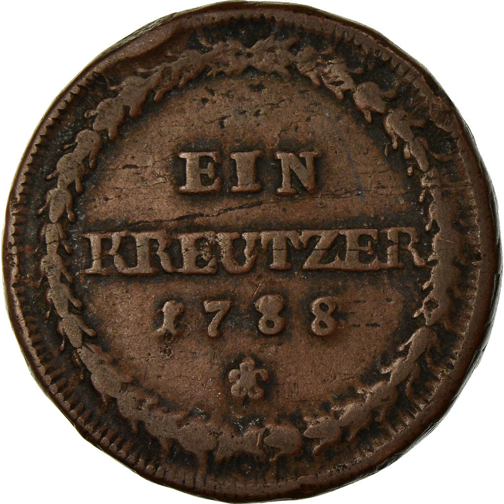 Coin, German States, PFALZ-BIRKENFELD-ZWEIBRUCKEN, Karl II, Kreuzer, 1788