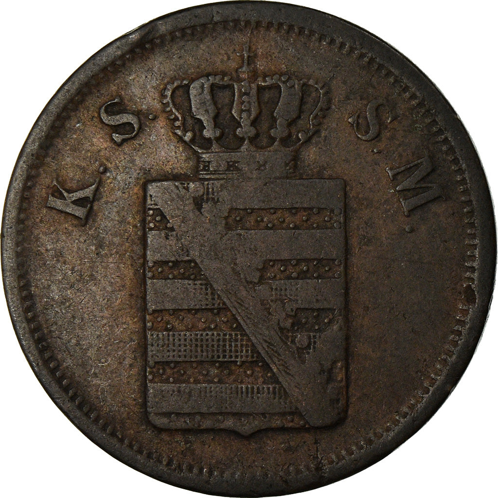 Coin, German States, SAXONY-ALBERTINE, Friedrich August II, 2 Pfennig, 1841