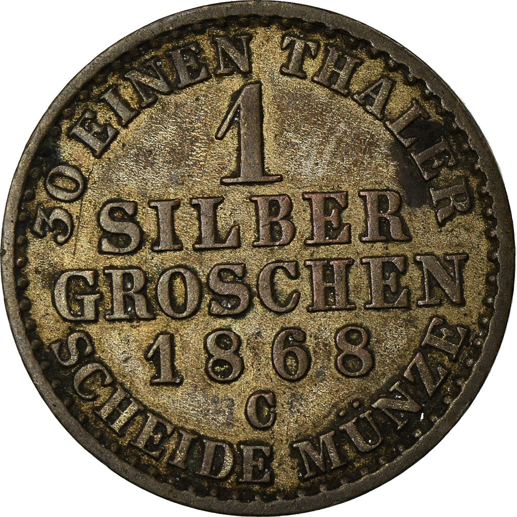 Coin, German States, PRUSSIA, Wilhelm I, Groschen, 1868, EF(40-45), Silver