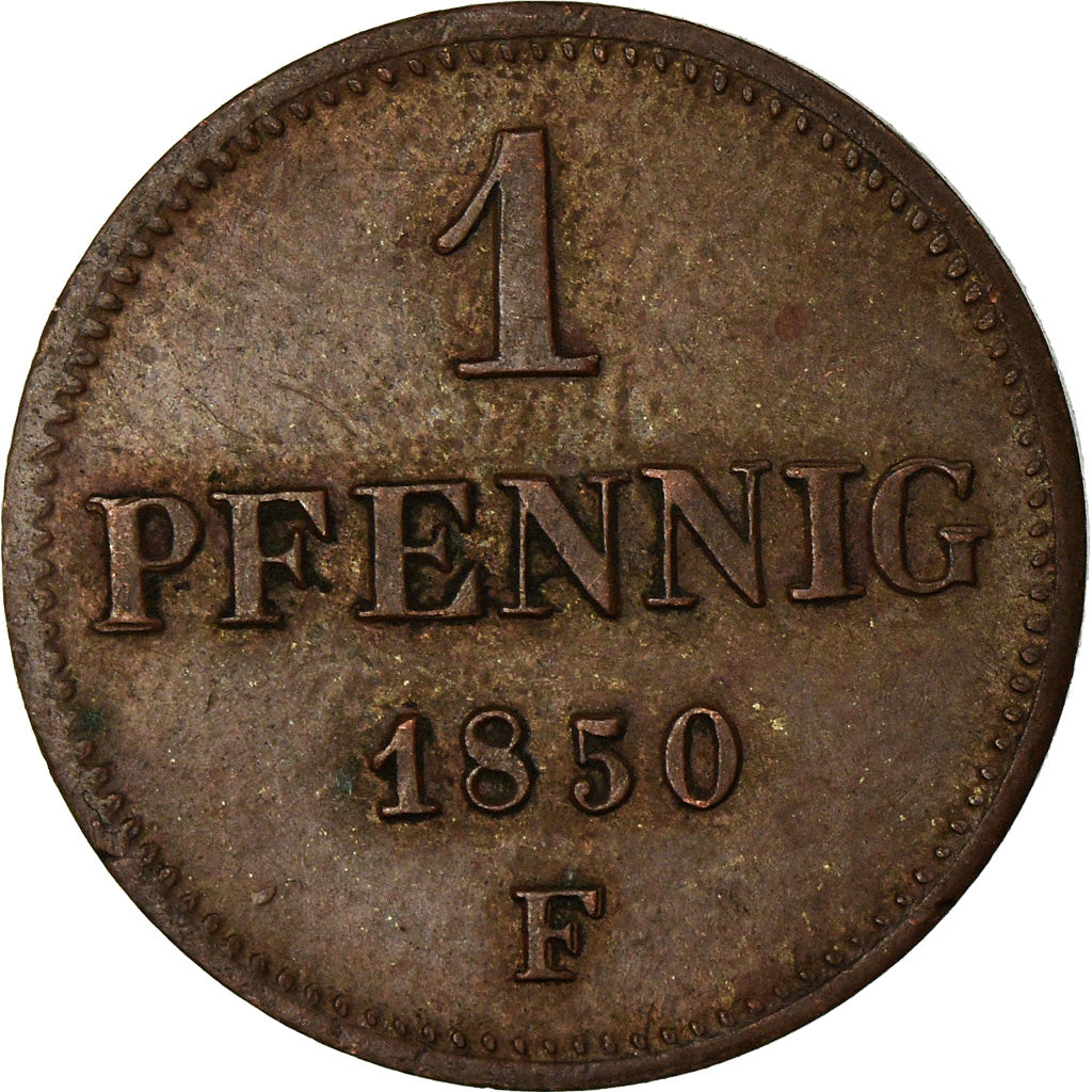 Coin, German States, SAXONY-ALBERTINE, Friedrich August II, Pfennig, 1850
