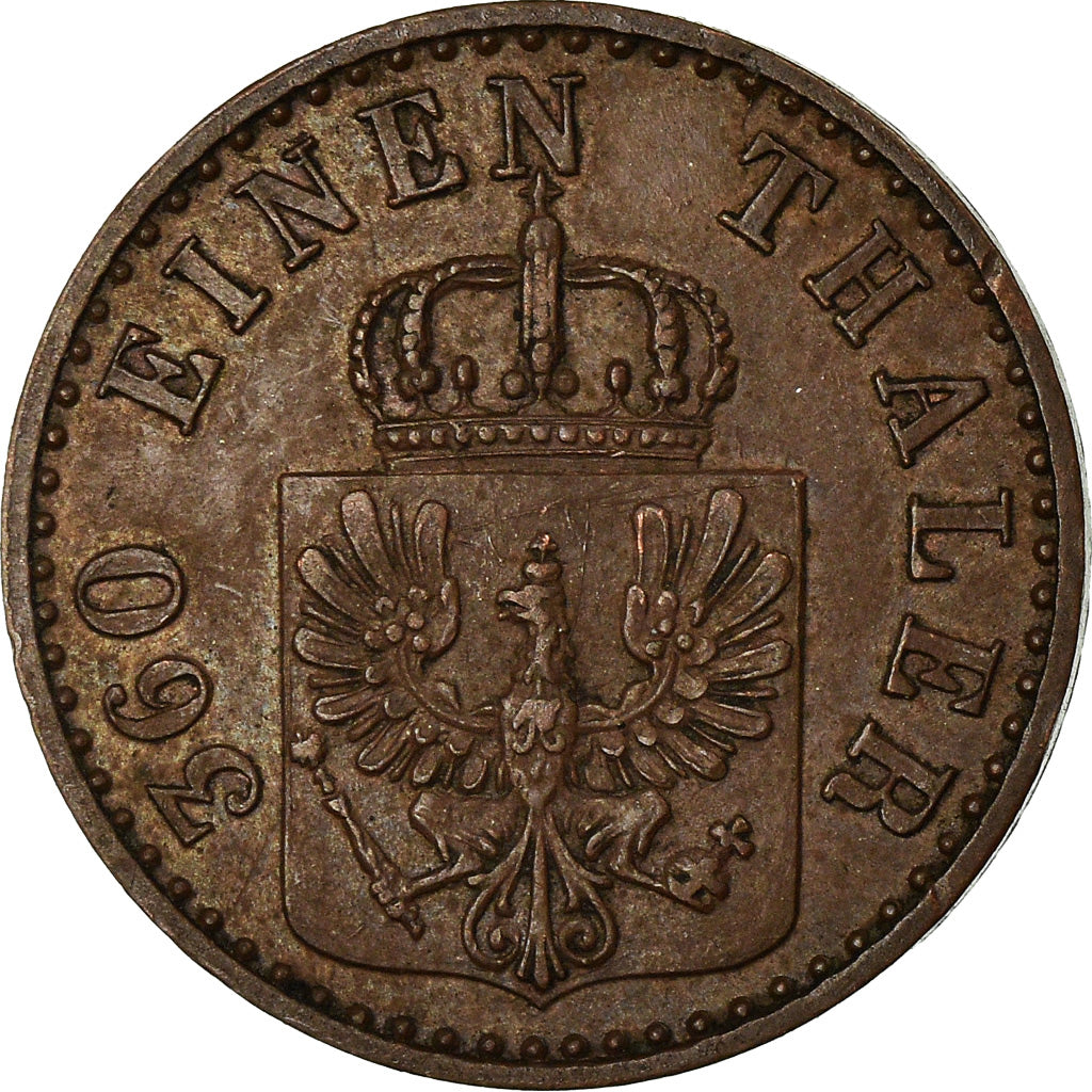 Coin, German States, PRUSSIA, Friedrich Wilhelm IV, Pfennig, 1846, AU(50-53)
