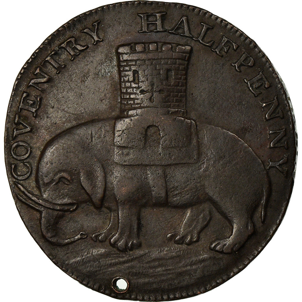 Coin, Great Britain, Warwickshire, Halfpenny Token, 1792, Coventry, EF(40-45)