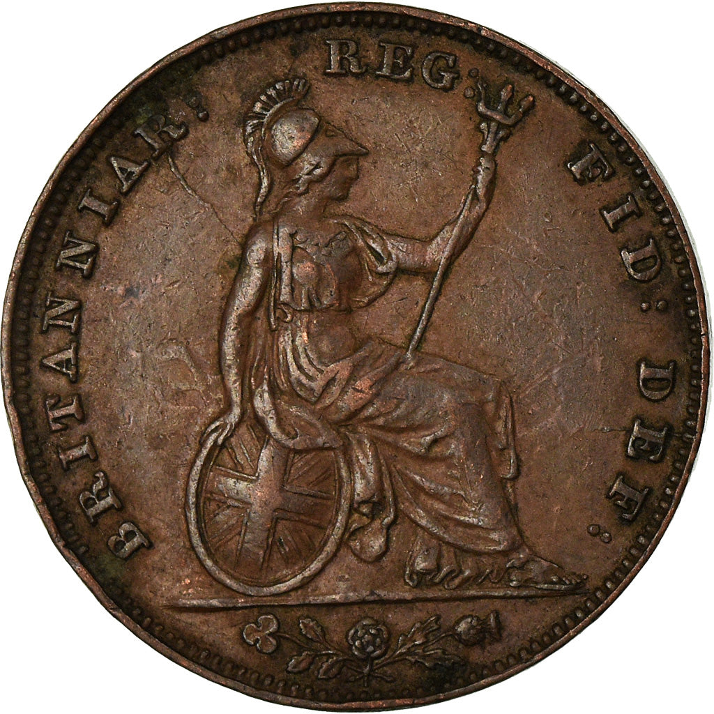 Coin, Great Britain, Victoria, Farthing, 1840, EF(40-45), Copper, KM:725