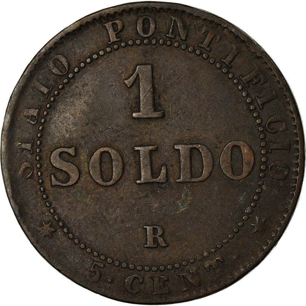Coin, ITALIAN STATES, PAPAL STATES, Pius IX, Soldo, 5 Centesimi, 1867, Rome
