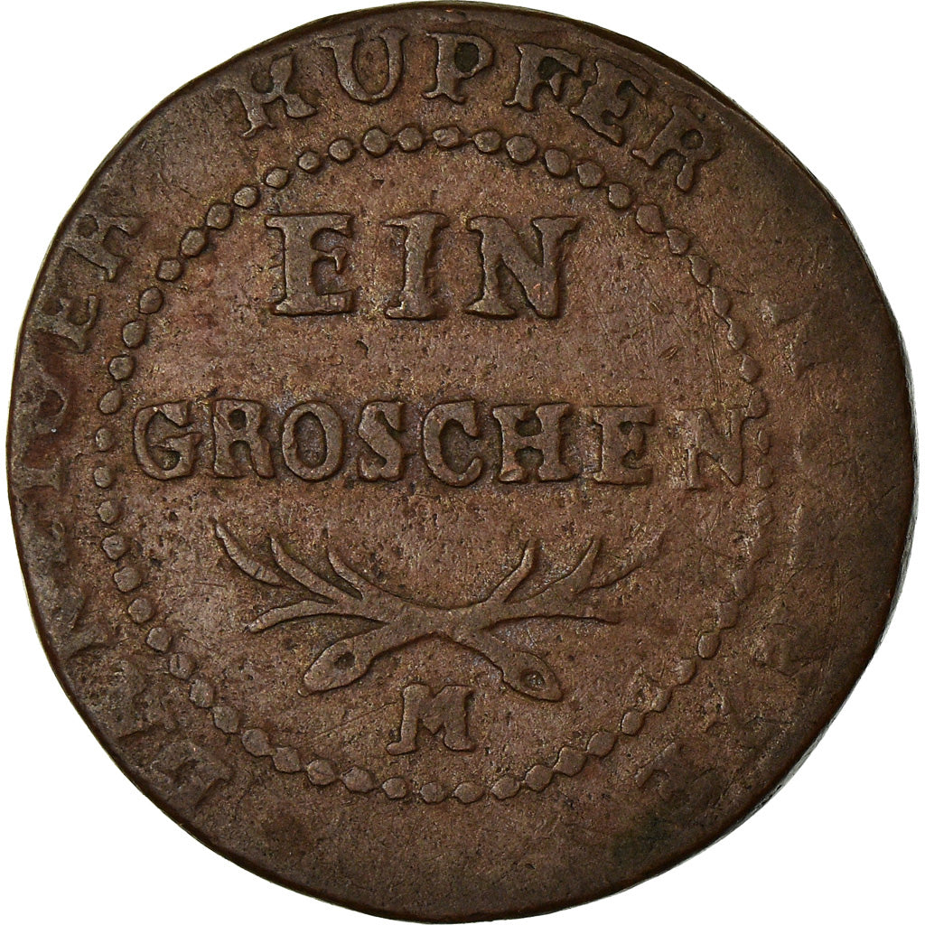 Coin, DANZIG, Groschen, 1809, Rare, VF(30-35), Copper, KM:Pn38