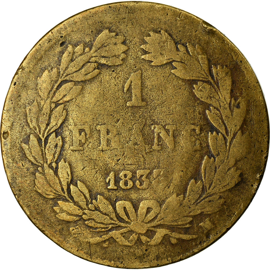 Moeda, França, Louis-Philippe, Franc, 1833, Toulouse, Contemporary forgery