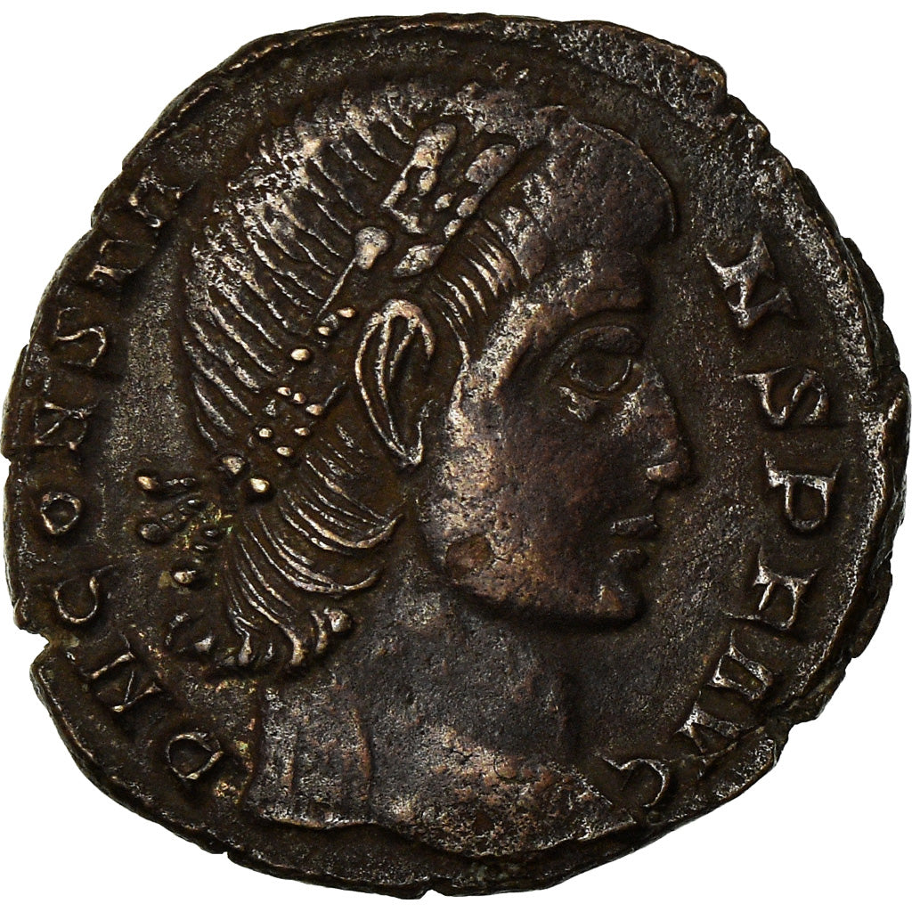 Coin, Constans, Nummus, 337-340, Constantinople, AU(50-53), Copper, RIC:29