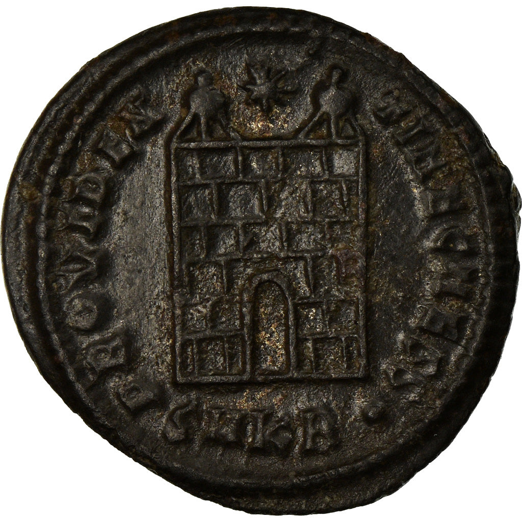 Munten, Constantijn II, Nummus, 325-326, Kyzikos, ZF+, Koper, RIC:37