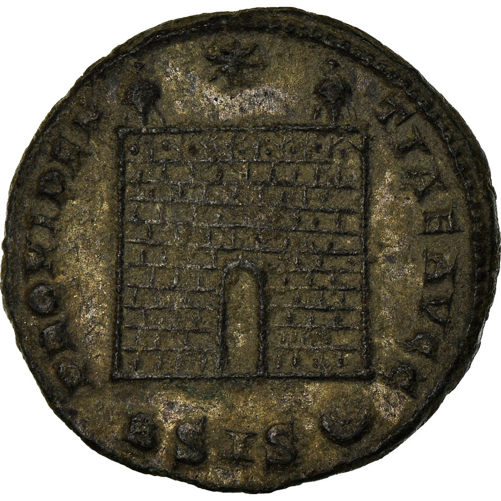 Coin, Constantine I, Nummus, 328-329, Siscia, AU(50-53), Copper, RIC:215