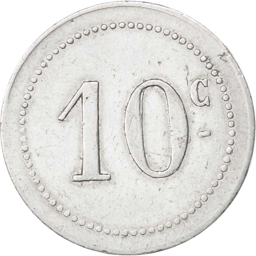 Algeria, 10 Centimes, 1915, EF(40-45), Aluminium, Elie #10.2a, 1.77