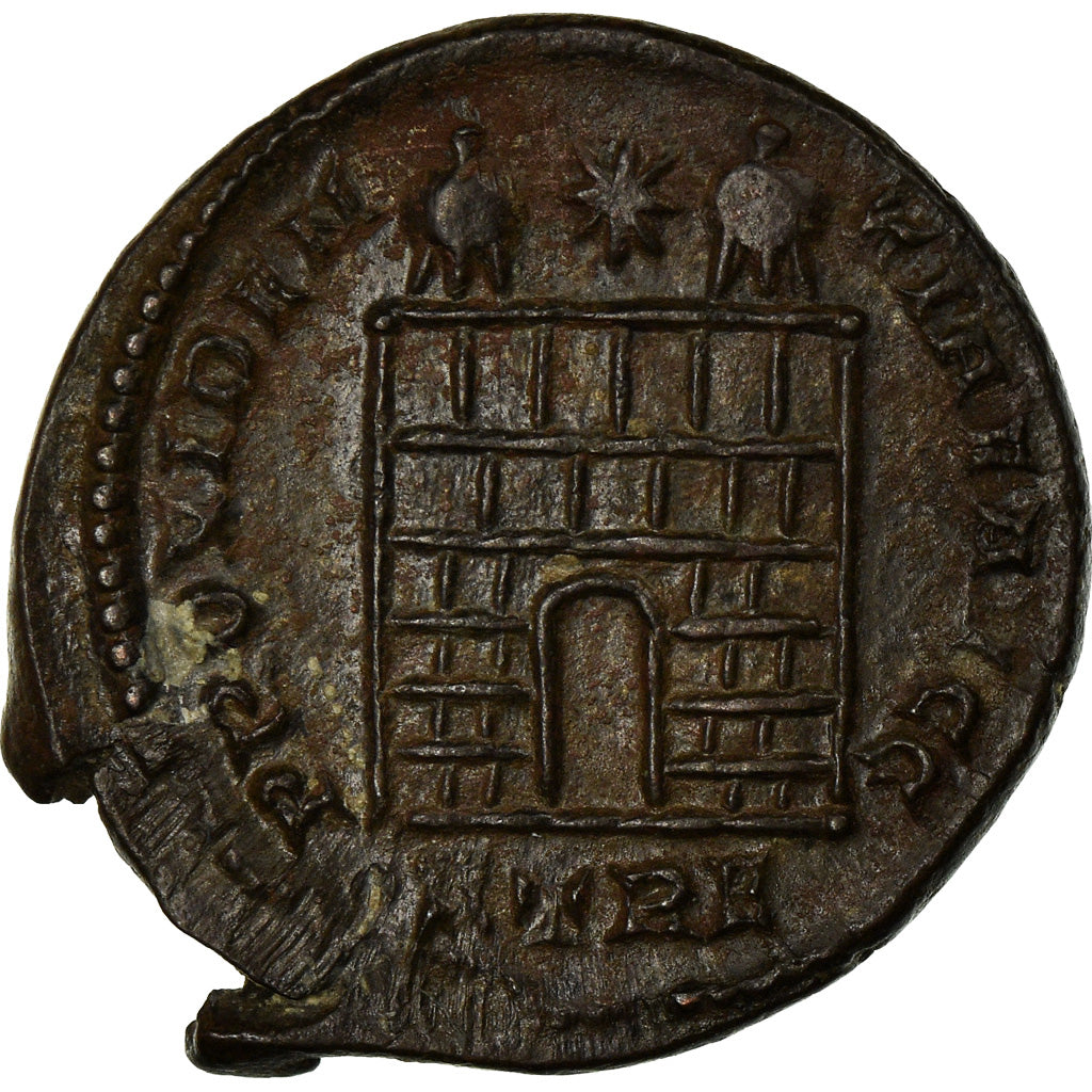 Coin, Constantine I, Nummus, 327-328, Trier, AU(55-58), Copper, RIC:504