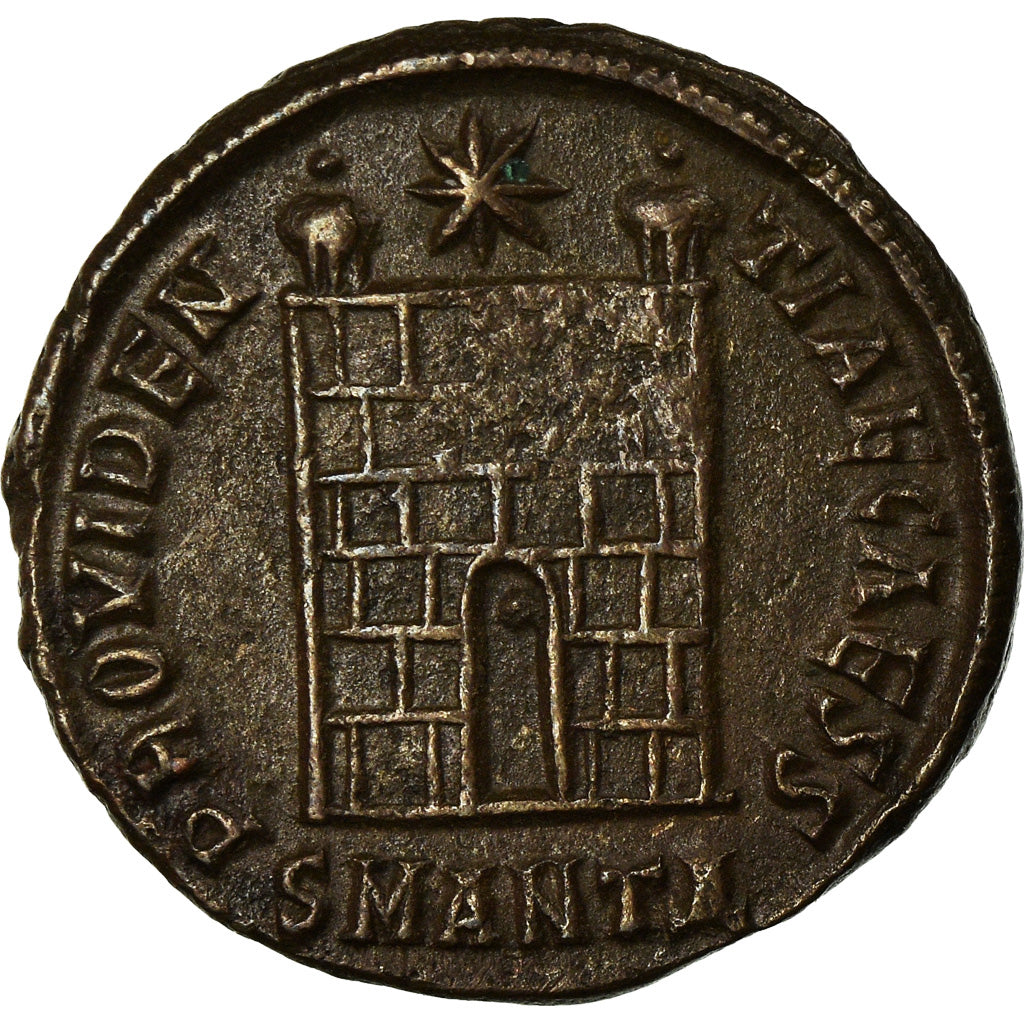 Moneda, Crispus, Nummus, 326-327, Antioch, MBC+, Cobre, RIC:72