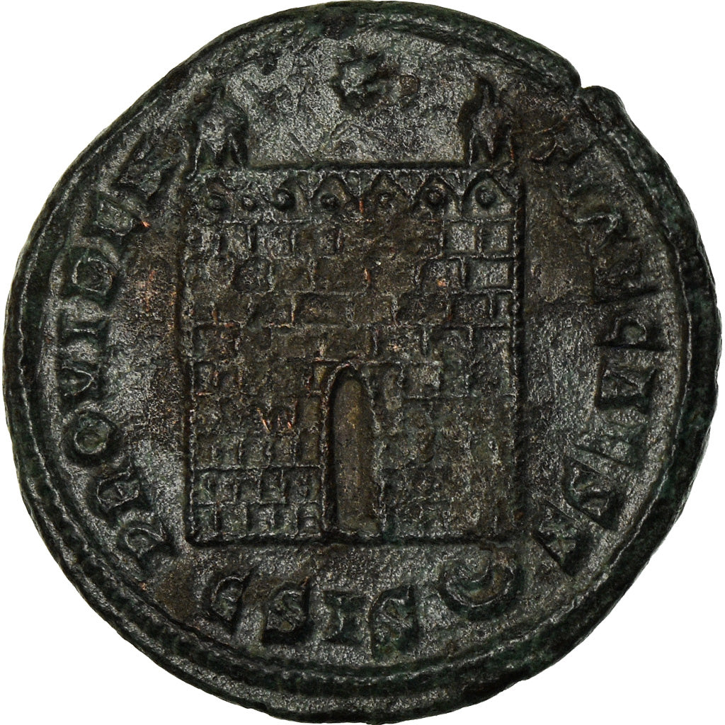 Coin, Constantine II, Nummus, 328-329, Siscia, AU(50-53), Copper, RIC:216