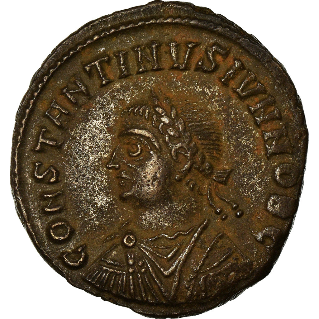 Coin, Constantine II, Nummus, 325-326, Alexandria, AU(55-58), Copper, RIC:36