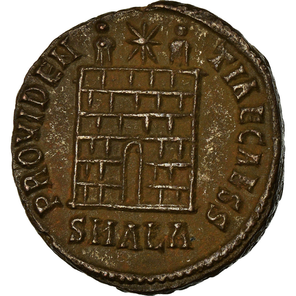 Coin, Constantine II, Nummus, 325-326, Alexandria, AU(55-58), Copper, RIC:36