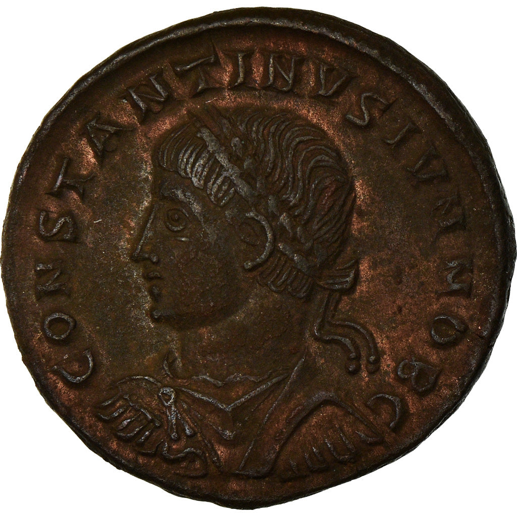 Coin, Constantine II, Nummus, 325-326, Antioch, AU(55-58), Copper, RIC:73