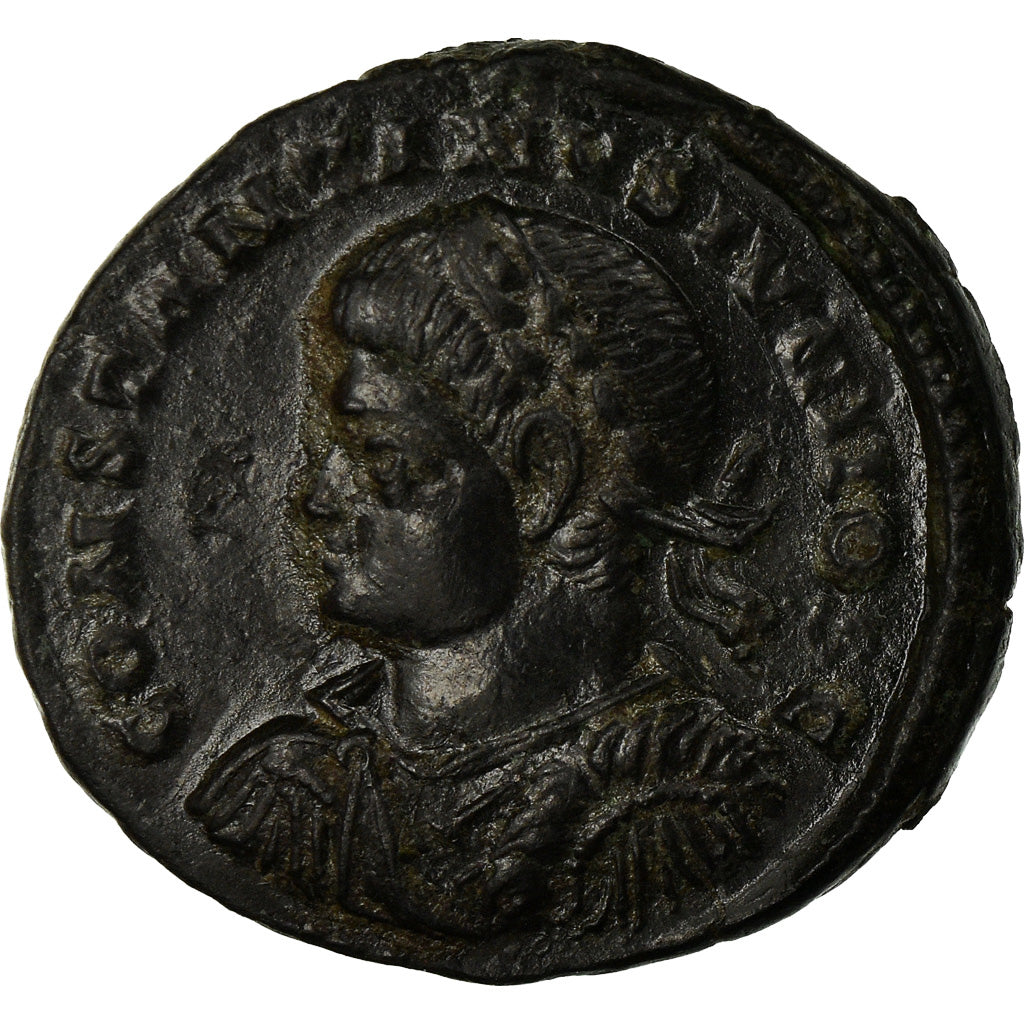Coin, Constantine II, Nummus, 326, Trier, AU(55-58), Copper, RIC:479
