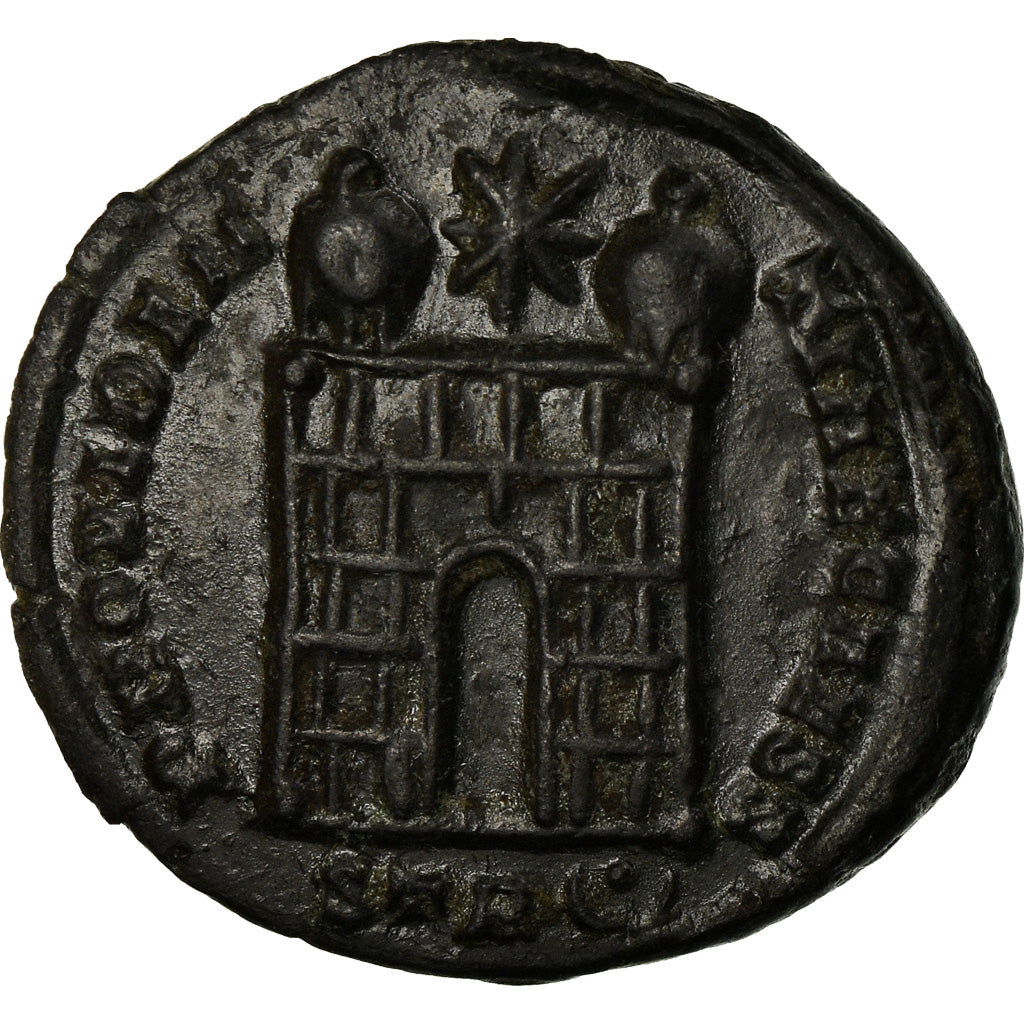 Coin, Constantine II, Nummus, 326, Trier, AU(55-58), Copper, RIC:479