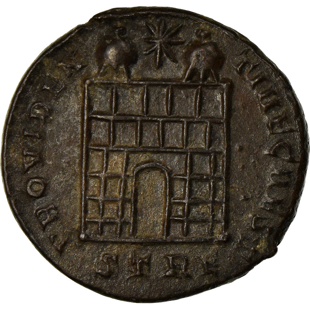 Coin, Constantine II, Nummus, 326-327, Trier, AU(55-58), Copper, RIC:505